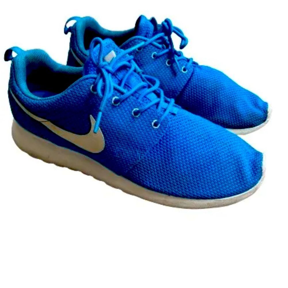 Nike Mens Roshe Run 511881-411 Blue Running Shoes Lace Up Low Top Size 10.5